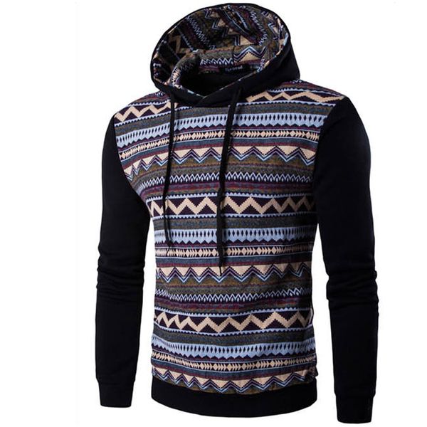 

color fit 2xl hip printing hop male brand men hoodie pattern hombre sweatshirt suit men mens slim hoodies geometric hoody wholesale-201 ufnu, Black