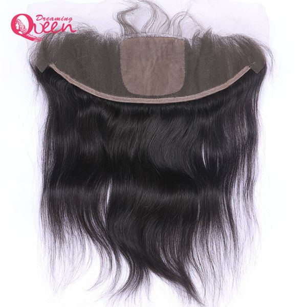 

brazilian straight hair silk base lace frontal closure virgin human hair hidden knot lace with baby hair 13x4 ear to ear natural hairline, Black