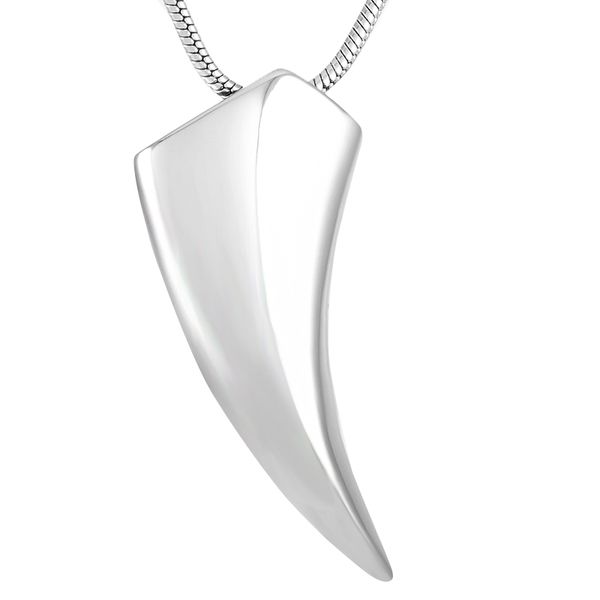 

ijd9315 high polished blank stainless steel cremation pendant necklace memory ashes keepsake urn necklace funeral jewelry, Silver