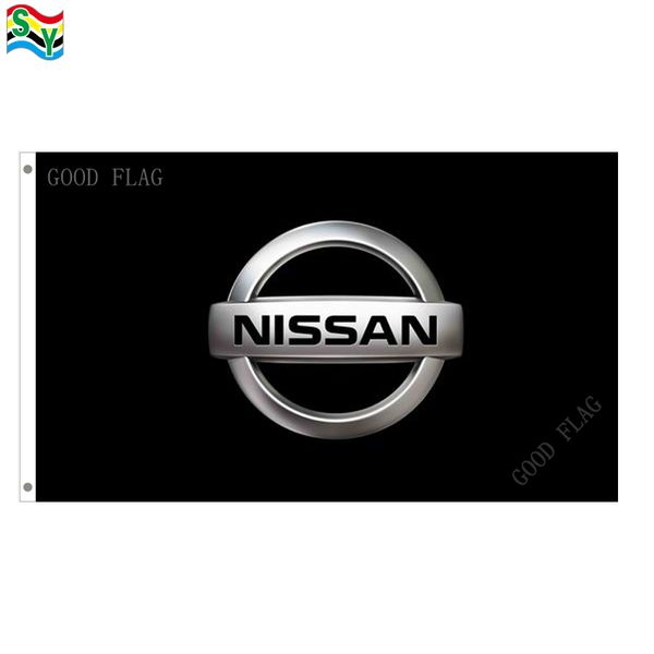 

goodflag nissan black flags banner 3x5 ft 90*150cm polyster outdoor flag