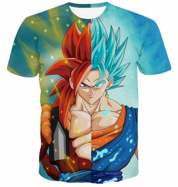 

супер аниме новые моды для мужчин / женщин dragon ball z летний стиль смешно унисекс 3d печати повседневная футболка s - - - 5xl aa677, White;black