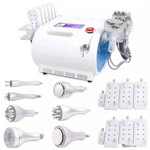 

2018 new 7in1 ultrasound cavitation cellulite reduction vacuum rf bipolar face skin lifting pn diode lipo laser body slimming machine