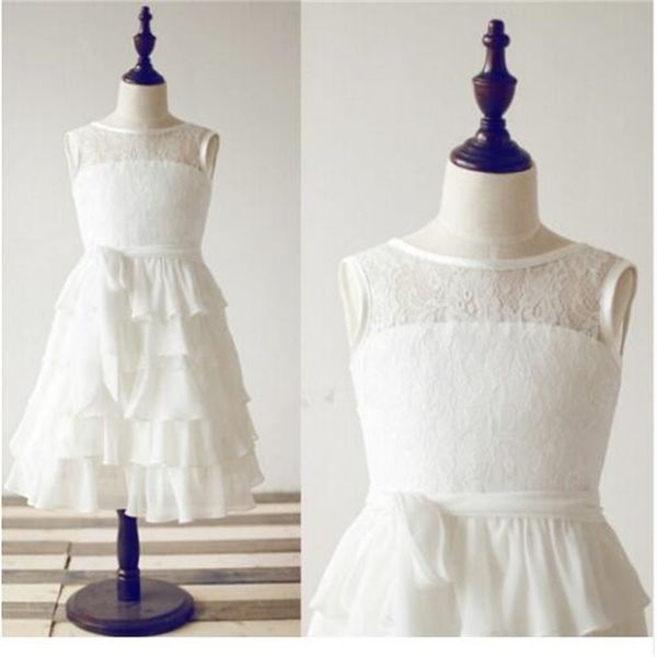 

2017 brand new flower girl dresses with sashes real princess party pageant dress for wedding little girls kids/children dress, White;blue