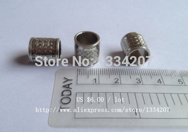 

wholesale-10pcs/lot tibetan silver hair dread dreadlock beads cuff clip approx 10mm hole, Black;brown