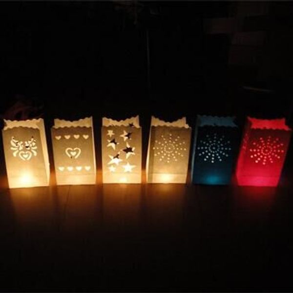 Decoração do casamento DIY lanterna de papel manual Lanterna Festa do Festival decoração vela saco de vela com vela 15 * 9 * 26 cm