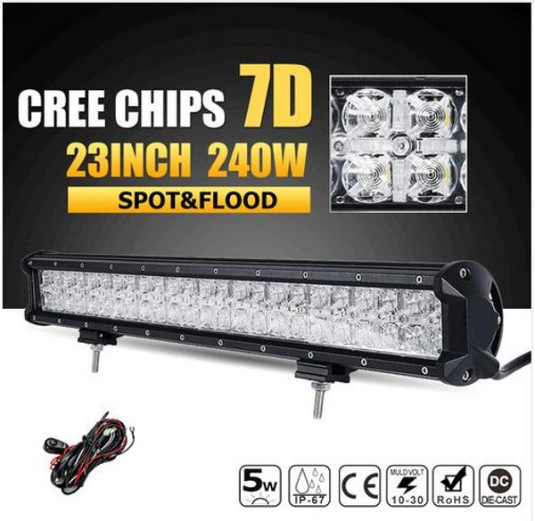 

цена по прейскуранту завода-изготовителя 7d cree чипы 240w 23inch светодиодный свет бар луч комбо светодиодные работы лампы offroad светодио