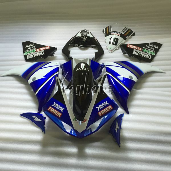 Motorradverkleidungen für Yamaha YZF R1 09 10 11 12 13 14 blau schwarz Spritzguss-Verkleidungsset YZFR1 2009-2014 OR20