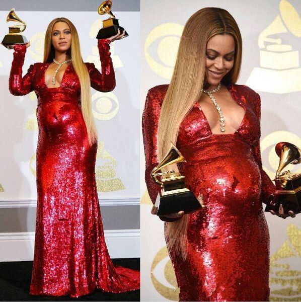 

2017 red sequins long sleeve pregnant mermaid prom dresses red carpet celebrity dresses sparkly maternity occasion evening dress, Black