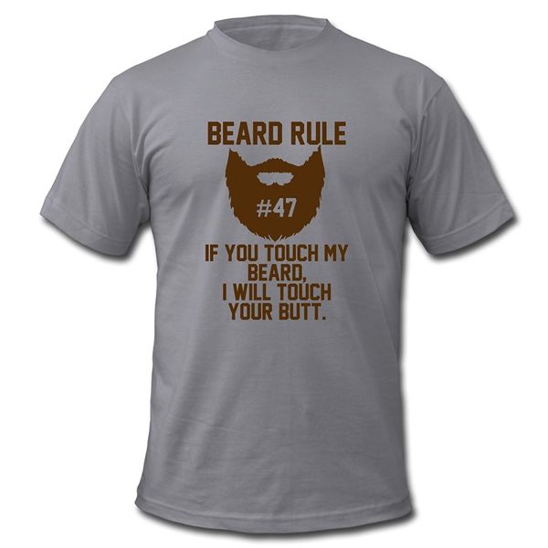 

2017 новый оптовый борода правило #47 мужская футболка Shirt8482 100% хлопок О-образным выр