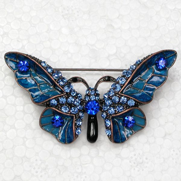 

whole rhinestone enamel butterfly pin brooches c1019030122539761, Gray