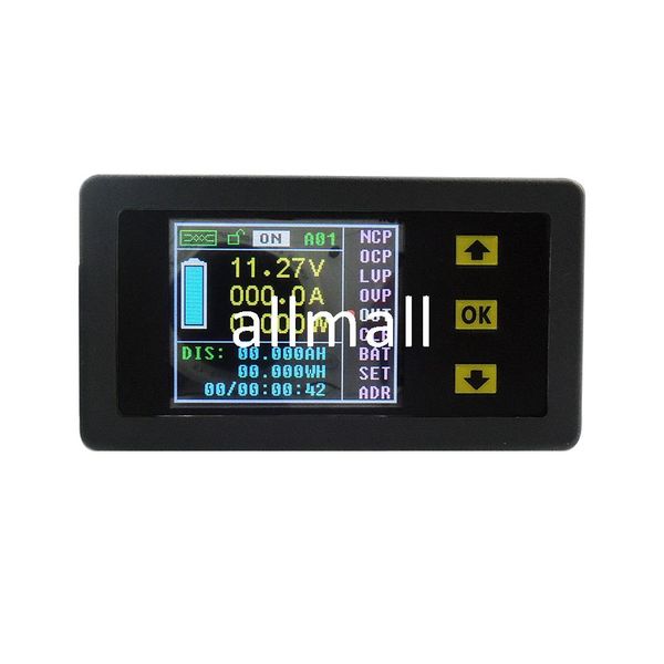 Freeshipping DC 100 V 200A Digital Sem Fio Digital Display LCD Voltímetro Atual Amperímetro Energia Energia Painel Multímetro Tester Monitor de Medidor