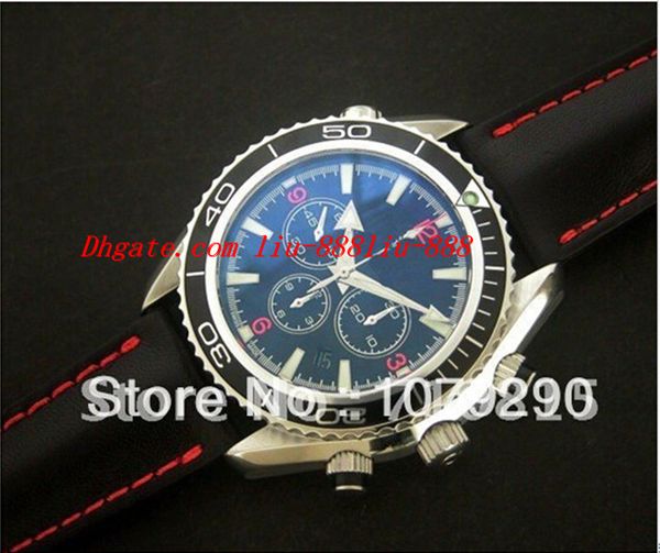

luxury watches wristwatch eta movement 7750 chronometer black dial automatic chronograph mens men's watch watches, Slivery;brown