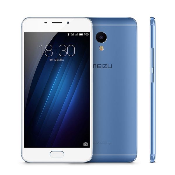 Разблокированный оригинальный мобильный телефон Meizu Meilan E MTK Helio P10 Octa Core 3GB RAM 32GB ROM Dual Nano Card 5.5 inch 2.5 D Glass 13.0 MP Cell Phone