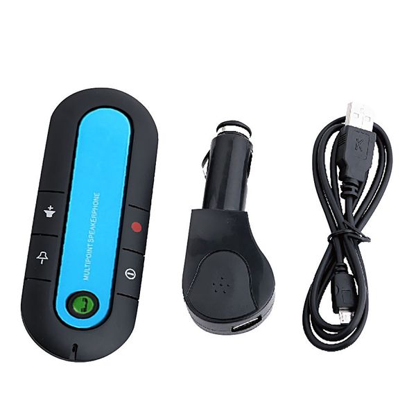 

New Bluetooth V3.0 Wireless Speaker Phone Slim Magnetic Hands Free In Car Kit Visor Clip High Quality Bluetooth Car Kit 3 colors