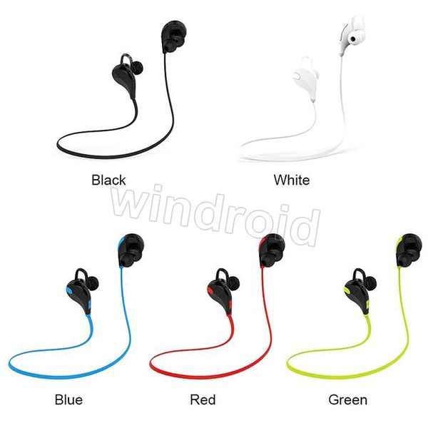 Günstige tragbare Nackenbügel-Stereo-Headset mit Geräuschunterdrückung, Sport-In-Ear-Kopfhörer, Ohrhörer, QY7, kabellose Bluetooth 4.1-Kopfhörer, 100 Stück