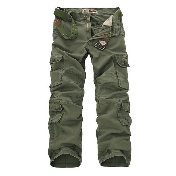

wholesale-army green men's cargo pants khaki black loose tactical pant multi pockets cotton baggy trousers men outer overalls man 28-44