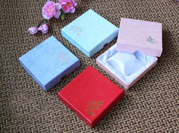 

216 pcs Square Cardboard Jewelry Gift Boxes 3.5 x 3.5 Inches Jewelry Bracelet Bangle Display (Random Color)