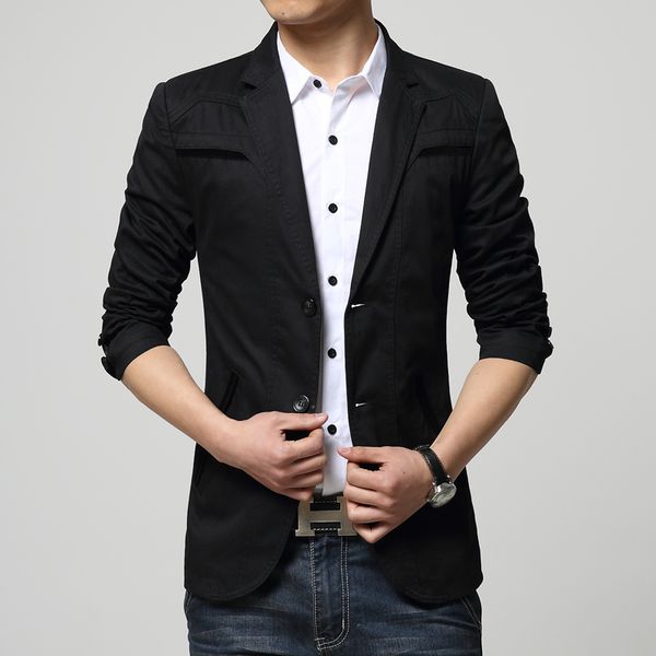 

Fashion Brand Designer Casual Suits Men Cotton Lapel Neck Jacket Man Loose Blazer Suit Male Outdoor Jacket