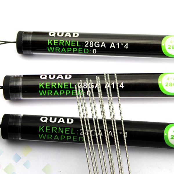 

Vapor Quad Wire 118MM 10 pcs in a Tube 28GA*4 Resistance Wire QUAD Wire Electronic Cigarette High quality DHL Free