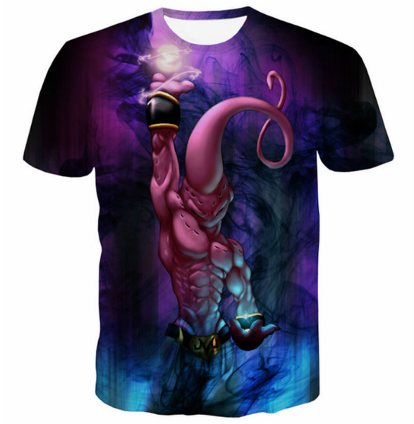 

Мультфильм 3D печатных футболки Dragon Ball Z Majin Buu характер рубашка Harajuku аниме хипстер