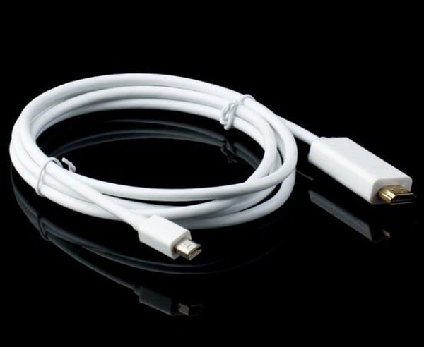 

1.8m 6ft mini displayport dp male to hdmi female 1080p adapter cable for apple mac macbook pro air white a/v accessories & cables