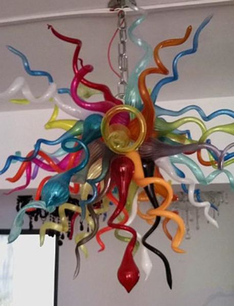 

multi color small dining room chandeliers pure blown glass ce ul certificate art glass for sale