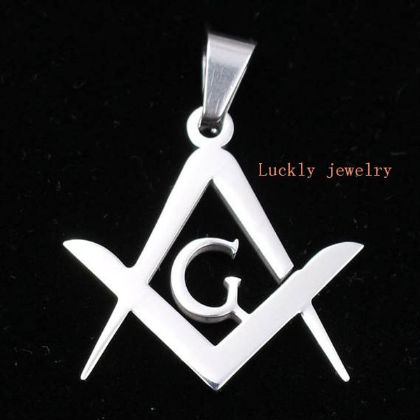 

in bulk 5pcs silver tone stainless steel masonic symbols pendant charms no chain for women men wholesale