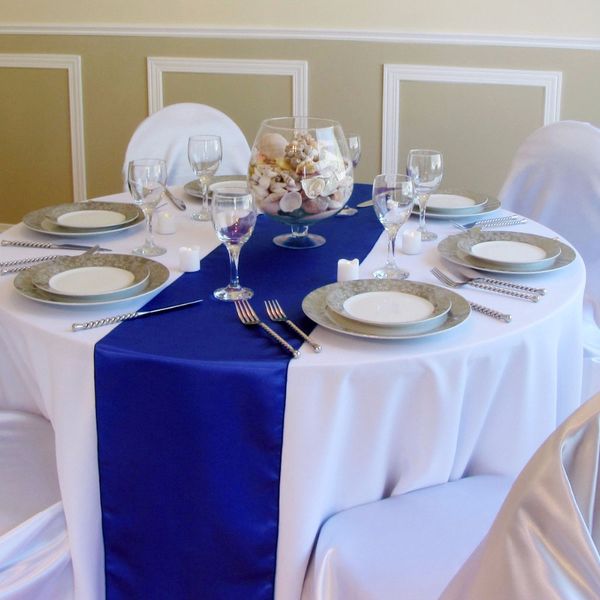 

wholesale- satin silk tablecloths l table runner home festival christmas table wedding party banquet venue decor v441