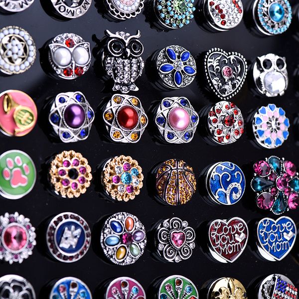 

прозрачный кристалл 18 мм кнопка имбирь оснастки прелести ювелирные изделия взаимозаменяемые ювелирные подвески подвески ожерелье 2017 лучши, Bronze;silver