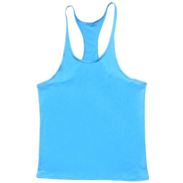 Atacado- Musculação Colete de Algodão Masculino Fitness Singlet Sem Mangas Camisa Osso Roupas de Treino Stringer Movimento Footing Caminhada Regata