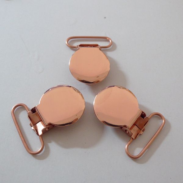 

wholesale-25pcs 1'' inch 25mm copper hue color suspender clips rack plating