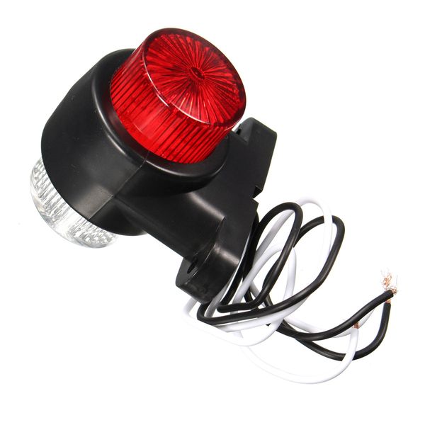 

10~24v 8 leds red & white double sides marker trailer lights warning lamp