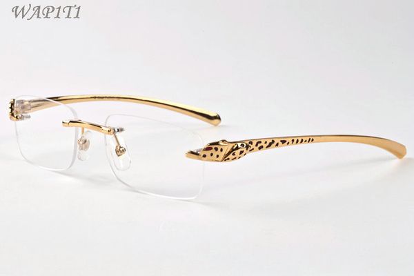 

fashion mens buffalo horn glasses clear lens glasses 2020 women sport leopard frames panther mens sunglasses with boxes eyewear lunettes, White;black