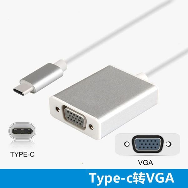 

usb 3.1 type-c to vga adapter converter video cable male to female connector 1080pp hd for macbook laptop