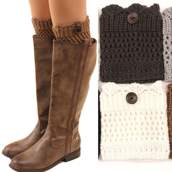 Stretch Lace Boot Cuffs Leg Warmers White Trim Toppers Socks