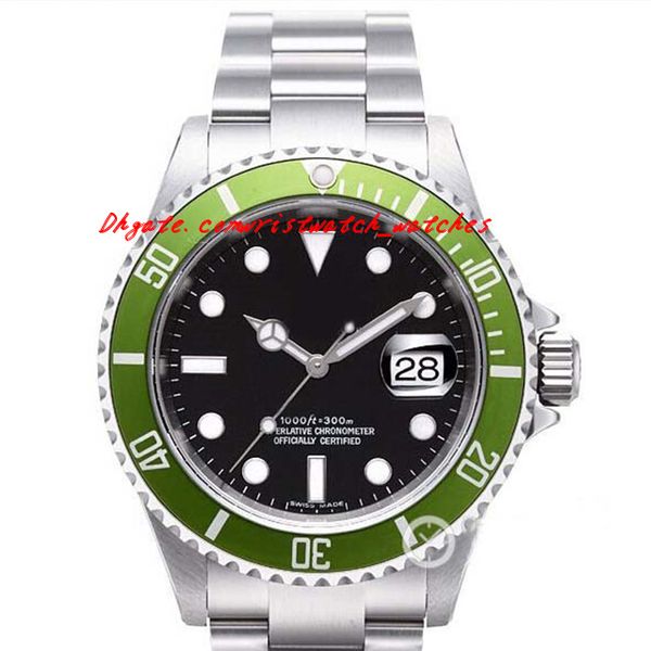 

Роскошные часы из нержавеющей стали браслет зеленый безель черный циферблат из н