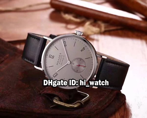 

новый nomos glashutte tangomat 139 стальной корпус серый циферблат a23j автоматические мужские часы кожаный ремешок высокое качество мужские, Slivery;brown