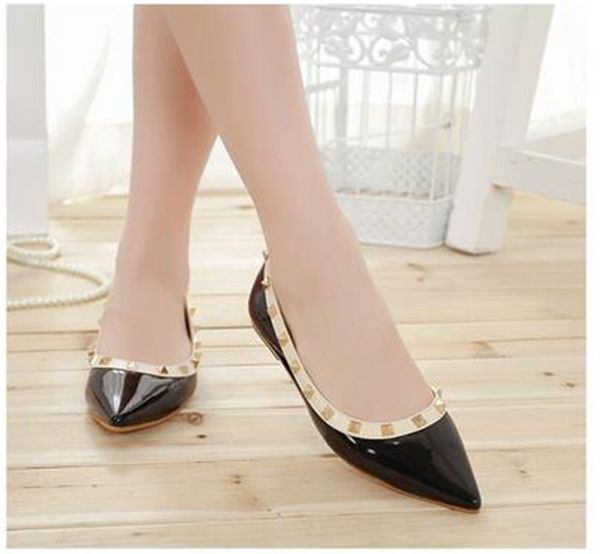 

Летние плоские каблуки обуви Женская обувь заостренные пальцы Повседневная обув