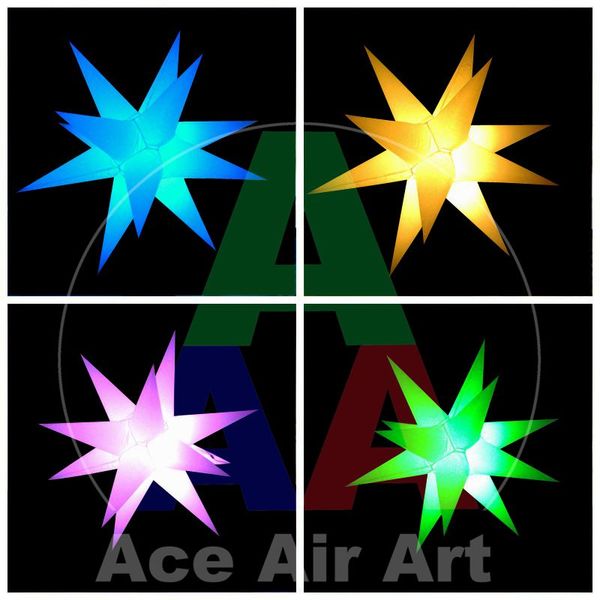 

stage and night club decoration hanging lighting led inflatable star made in china