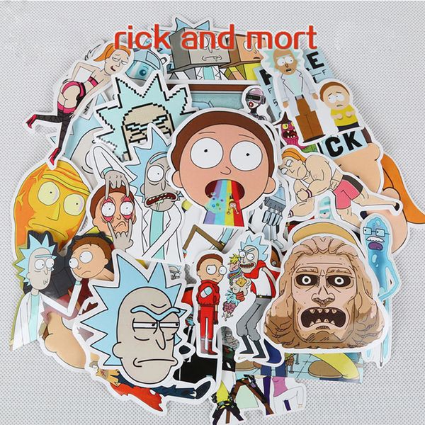 Rick And Morty Personality Graffiti Wall Stickers Cartoon