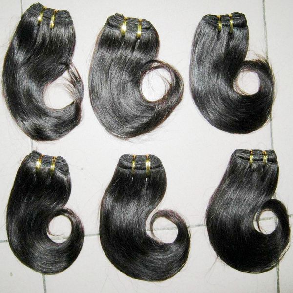 1,2 кг Объемные низкие цены БЕСПЛАТНО DHL Malayaisn человеческие волосы Wefts Weave волнистые 8 дюймов (30 г / шт) цвет # 1b волосы для продажи