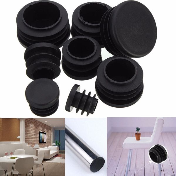 2020 Wholesale Black Plastic Furniture Leg Plug Chair Legs Foot