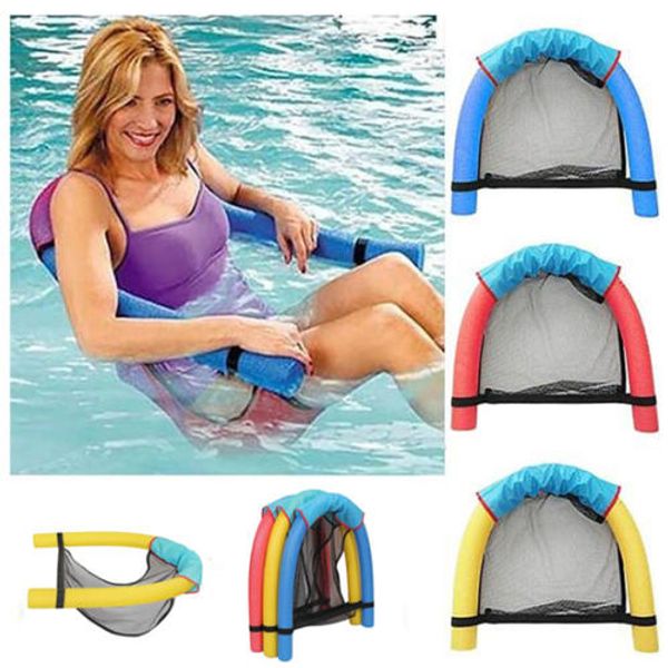 

float chair big buoyancy foam stick swimming pool sling mesh beach wholesale-creative noodle funny recreation two size aqua u-seat semi-open
