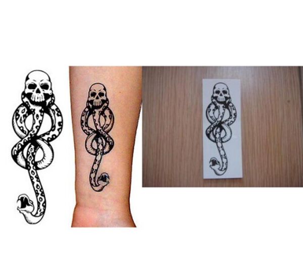 5x Death Eaters Dark Mark Toys Tattoos für Cosplay-Zubehör und Tanz-Party-Zubehör, Tanz-Arm-Kunst-Make-up