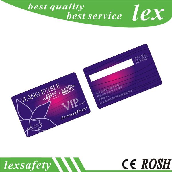 RFID IC Card Company Stampa personalizzata 100 pz / lotto F08 1K 13.56MHZ Abbonamento in plastica PVC Cards