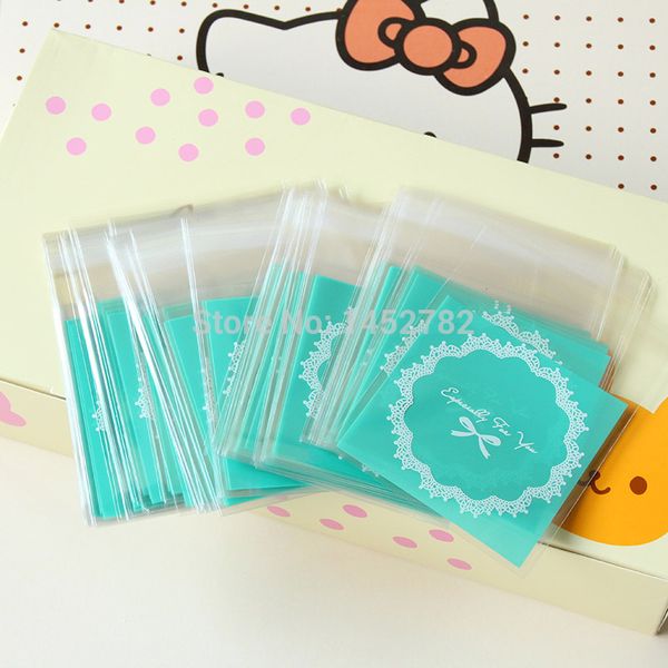 

wholesale-(100 pieces/lot) cute butterfly transparent cookies package bag self adhesive bag small plastic bags birthday party decorations