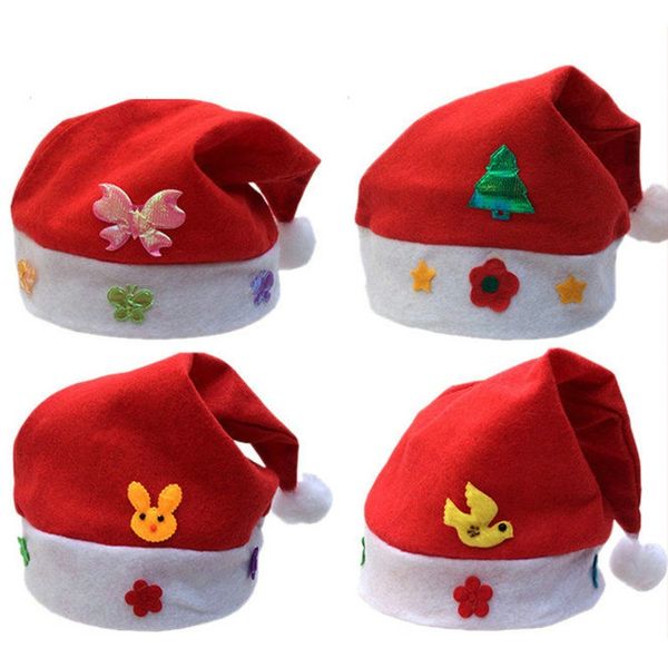 

wholesal 100pcs christmas hat cosplay hats thick ultra soft plush santa claus hat cute adults christmas cap christmas supplies ing
