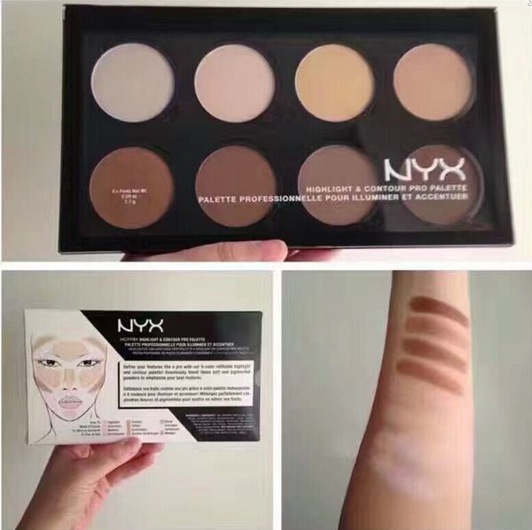 

NEW NYX Highlight Contour Pro Палитра для пудры 8 Тени для лица Палитра для лица NYX Contour против NYX