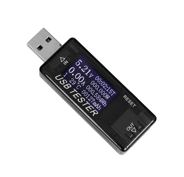 

8 in1 QC2.0 3.0 USB tester Digital voltmeter current voltage Capacity temperature meter energy power bank charger indicator detector