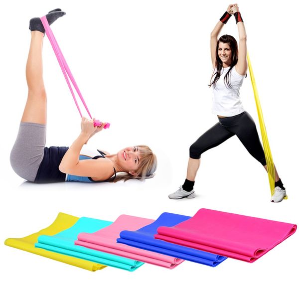 1 2m Elastic Yoga Pilates Rubber Stretch Exercise Band Arm Back